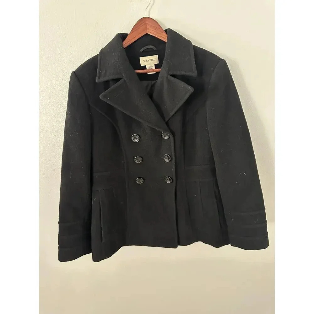 St. John's Bay Black Pea Coat